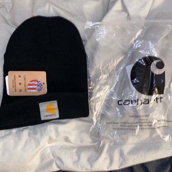 Copy - Carhartt black beanie skulls cap brand new with tags authentic black - Picture 7 of 9
